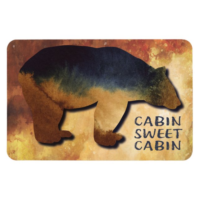Cabin Sweet Cabin Cruise Ship Alaska Bear Magnet (Horizontal)