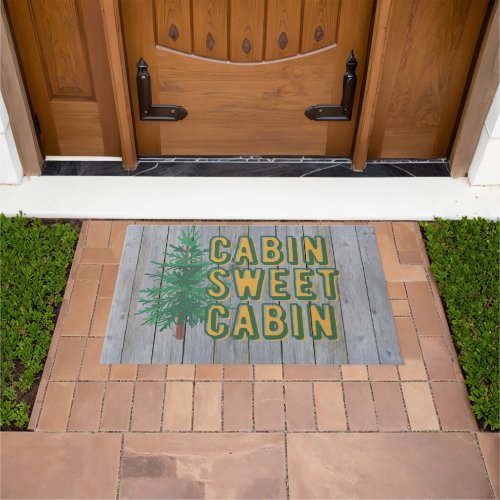 Cabin Sweet Cabin Rustic Country Doormat