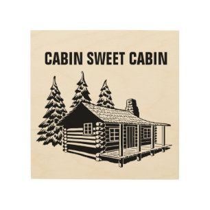 CABIN SWEET CABIN rustic wall signs