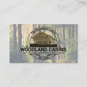 Cabin Trees in the Forrest Business Card