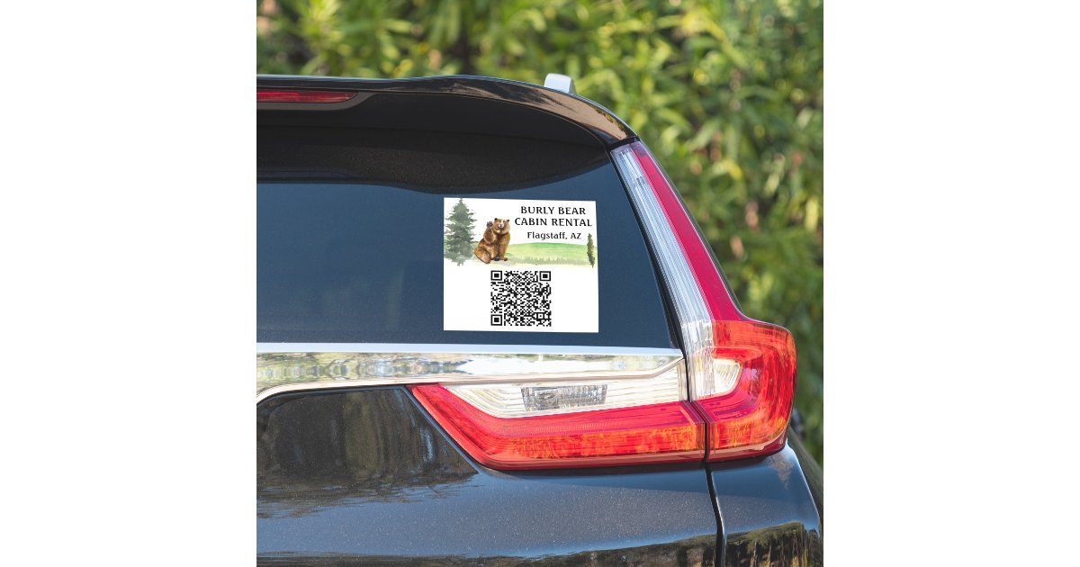 Short Term Rental Program Sticker Cabin Vacation Home Rental Short Term QR code Sticker | Zazzle