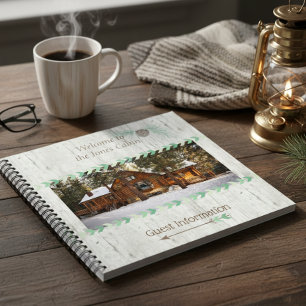 Cabin Vacation Property Rental Home Guest Book