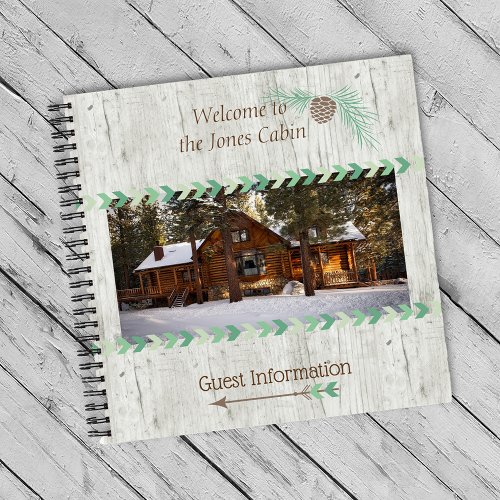 Cabin Vacation Property Rental Home Guest Book