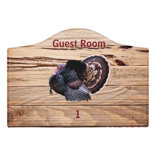 Cabin Wild Turkey Door Sign