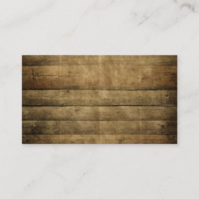 Cabin Wood Background Business Card (Front)