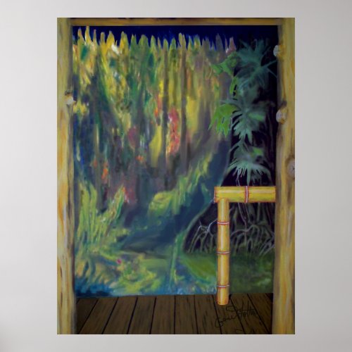 Cabina in the Rain Forest Poster