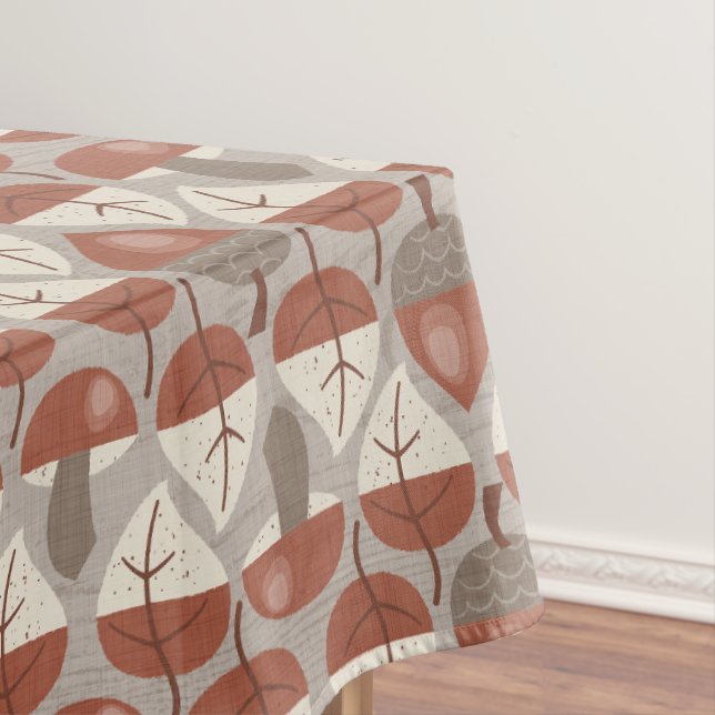 Cabincore Autumnal Stripes Tablecloth (In Situ)