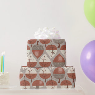 Cabincore Autumnal Stripes Wrapping Paper