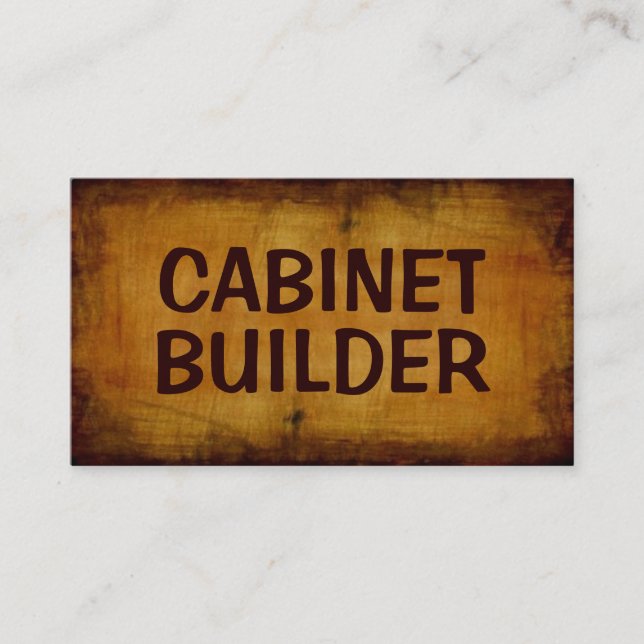 Cabinet Builder Antique Business Card (Front)