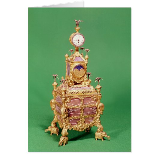 Cabinet clock, c.1766 cards (Front)