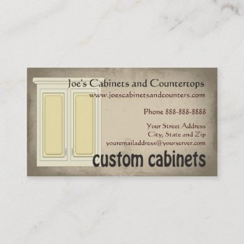 Cabinet Countertop Remodeling Business Card by Business_Creations at Zazzle