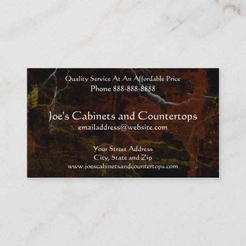 Cabinet Countertop Remodeling Business Card