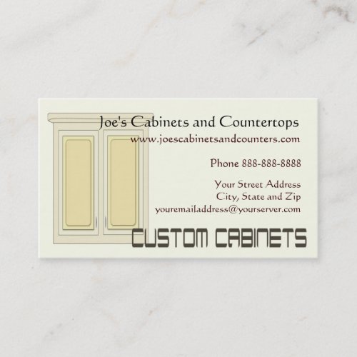 Cabinet Countertop Remodeling Business Card