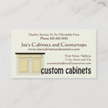 Cabinet Countertop Remodeling Business Card by Business_Creations at Zazzle