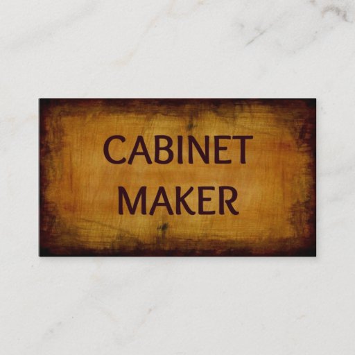 Customizable Cabinet Maker Business Card