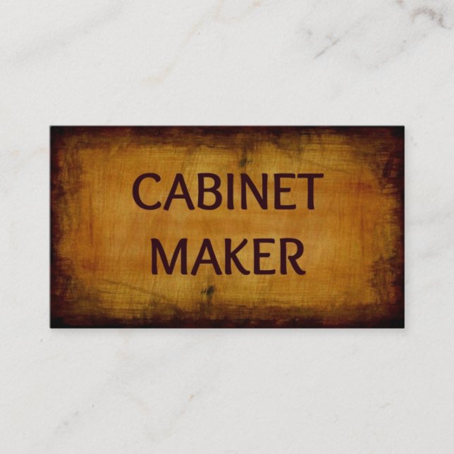 Cabinet Maker Business Card (Front)