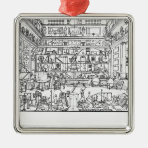 Cabinet of physics, 1687 metal ornament