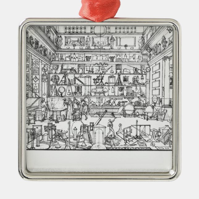 Cabinet of physics, 1687 metal ornament (Front)