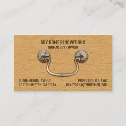 Customizable Cabinetry / Carpentry Business Card