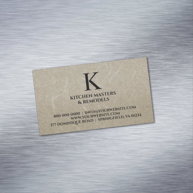 Cabinetry Masonry Business Card Magnet (In Situ)