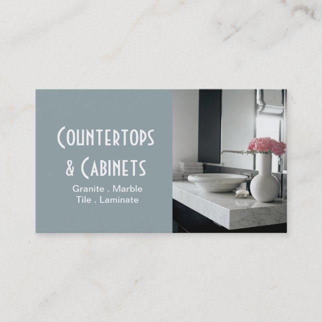 Cabinets Countertops Tile Stone Granite Marble Business Card (Front)