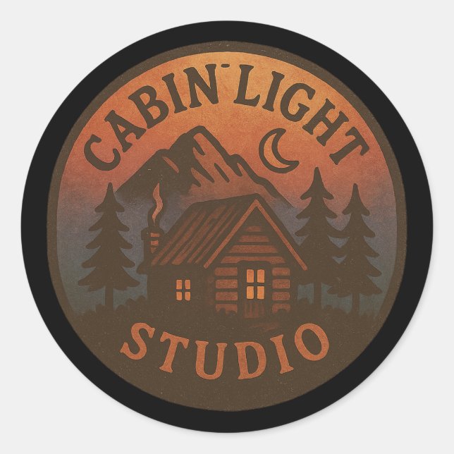 CabinLight Studio Round Sticker (Front)