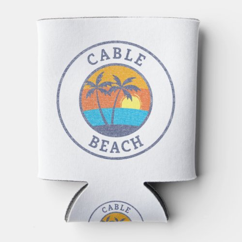 Cable Beach Bahamas Faded Classic Style Can Cooler