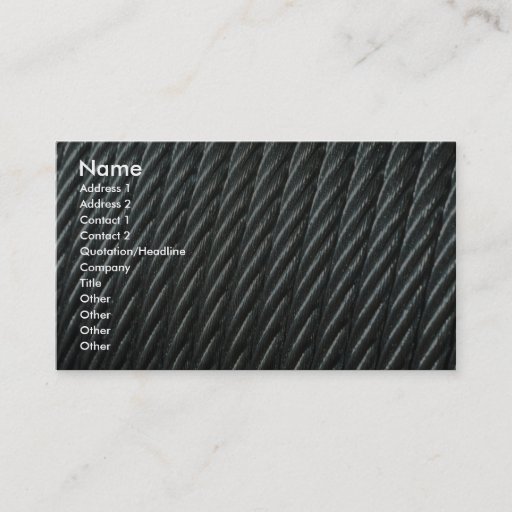Customizable Cable Business Cards