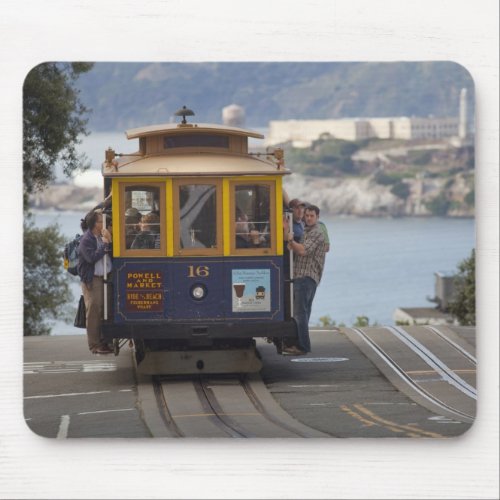 Cable car chugs up Hyde Street in San Mouse Pad