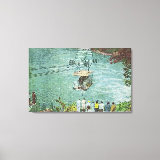 Cable Car Crossing the Whirlpool Canvas Print (Front)