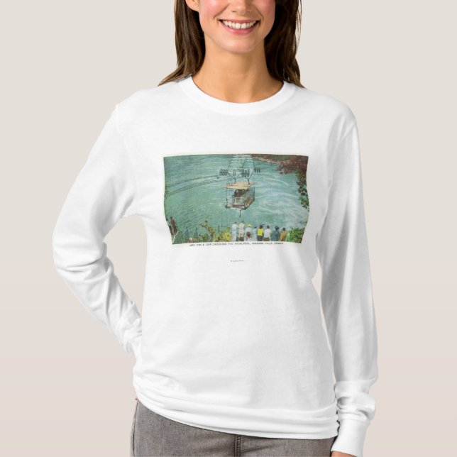 Cable Car Crossing the Whirlpool T-Shirt (Front)