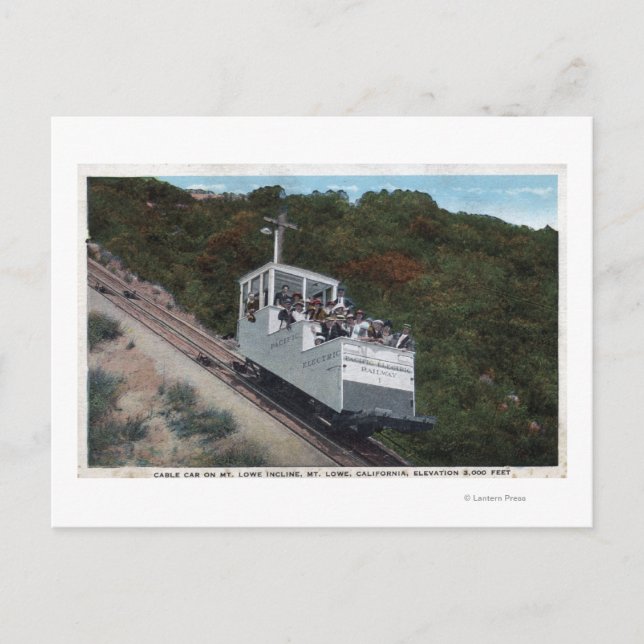 Cable Car on Incline View Postcard (Front)