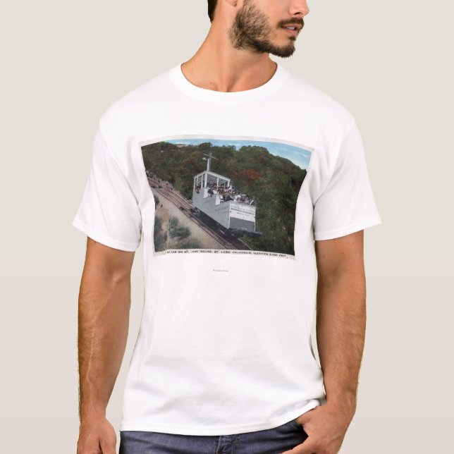 Cable Car on Incline View T-Shirt (Front)