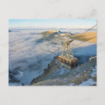 Cable Car On The Mount Seceda In The Dolomites Postcard by allphotos at Zazzle