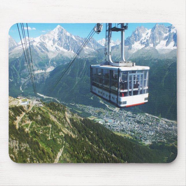 Cable car over Chamonix Mouse Pad (Front)