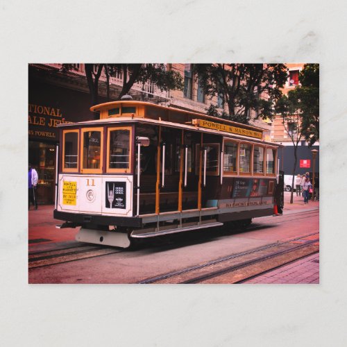 Cable Car San Francisco Holiday Postcard