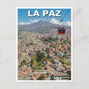 Cable Cars in La Paz Bolivia Travel Postcard