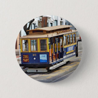 Cable Cars In San Francisco Button