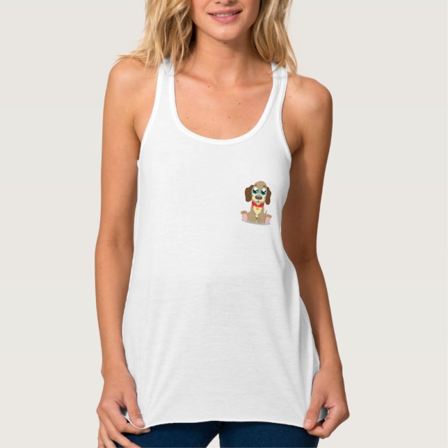cable dog tank top (Front)