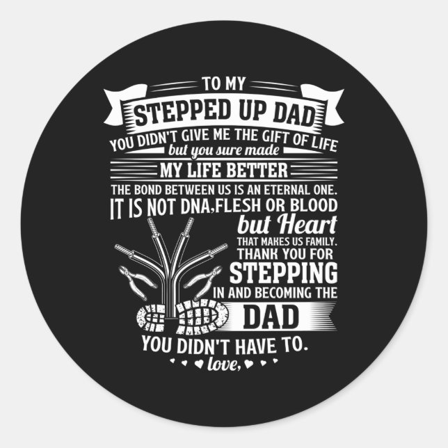 Cable Guy Stepdad For Step Dad Electrician Classic Round Sticker (Front)