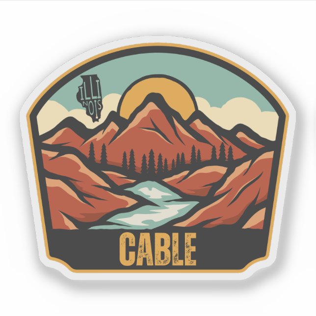 Cable, Illinois Sticker (Front)