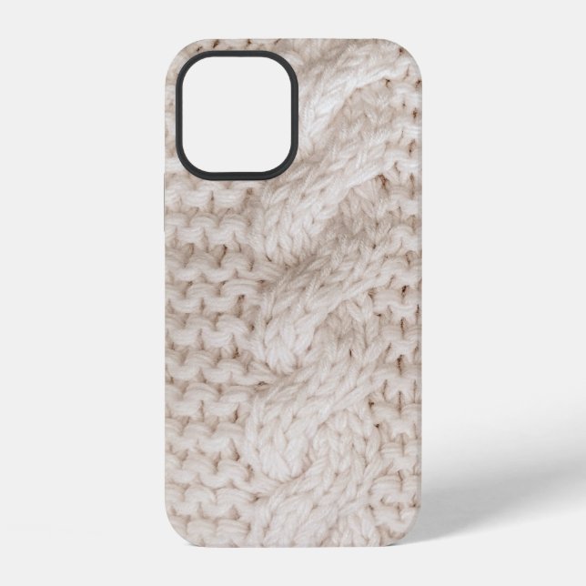 Cable Knit Pattern Iphone Case (Back)