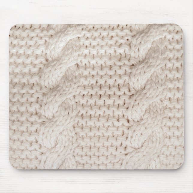 Cable Knit Pattern Mouse Pad (Front)