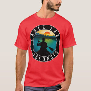 Cable Lake Wisconsin Canoeing T-Shirt