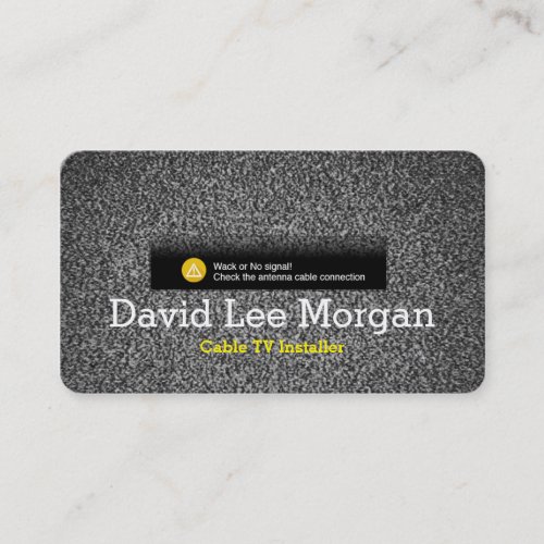Cable TV Installer Business Card