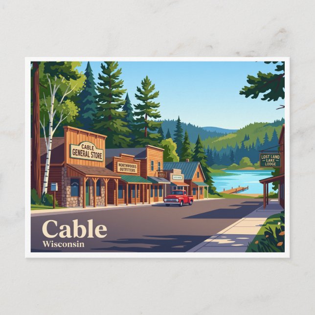 Cable, Wisconsin Postcard (Front)