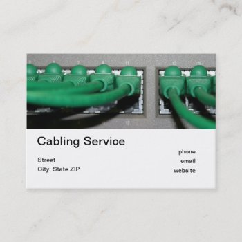 Cabling Service Business Card by hlehnerer at Zazzle