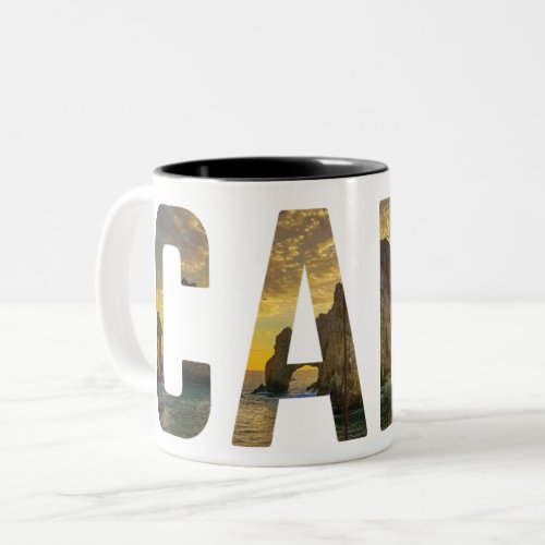 CABO Arch Photo Typography Two_Tone Coffee Mug