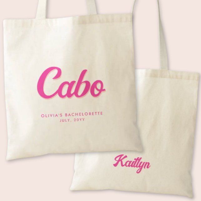 Cabo Bachelorette Party Personalized Tote Bag (Cabo Bachelorette Party Tote Bag)