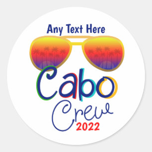 Cabo Crew Vacation Family Honeymoon Girls Group Classic Round Sticker